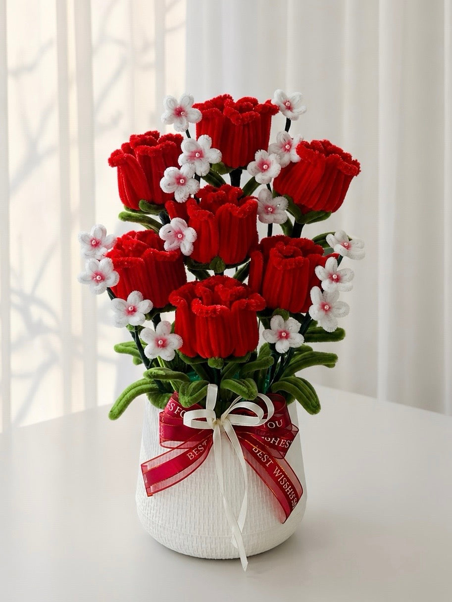 Rose Arrangement – Scarlet Grand