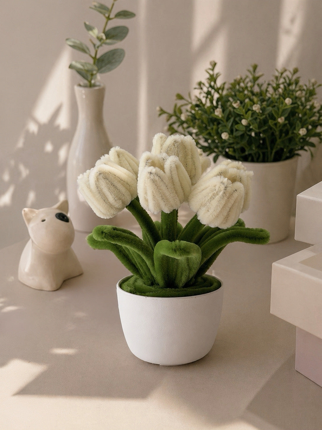 Mini Tulip Mix Pot – Ivory Cream